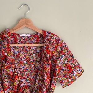 Floral Wrap-Around Dress